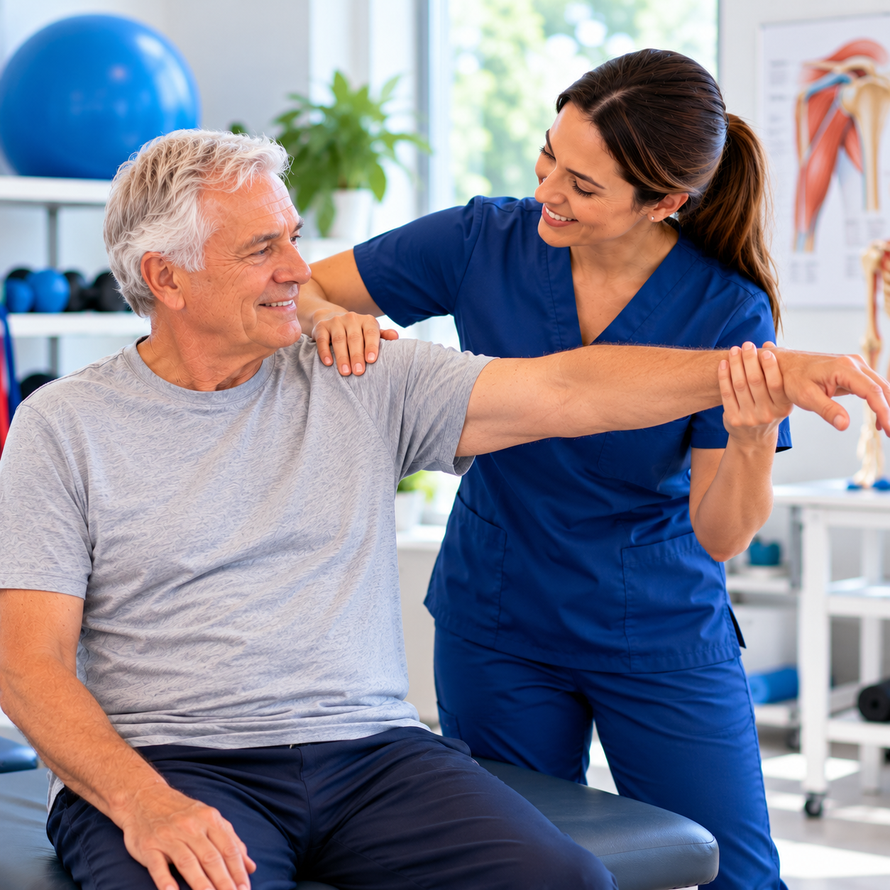 Guided Shoulder Therapy in a Modern Clinic
